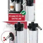0.5L Milk Jug for DeLonghi Nespresso ECAM610 Coffee Machine