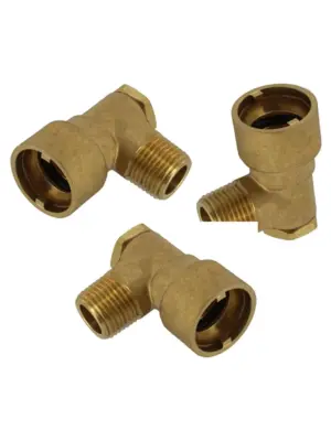 1/2" Brass Angled Bayonet Gas Supply Hose Socket for Oven & Cooker
