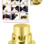 1/2" Brass BS669 Gas Connector Plug – Safety Socket for Cooker Hoses