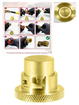 1/2" Brass BS669 Gas Connector Plug – Safety Socket for Cooker Hoses