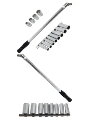 1/2" Drive Breaker Bar Flexi Knuckle Balancer & 12‑Piece Socket Set