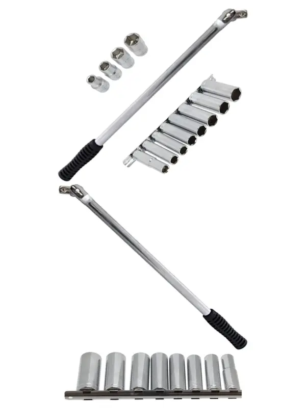 1/2" Drive Breaker Bar Flexi Knuckle Balancer & 12‑Piece Socket Set