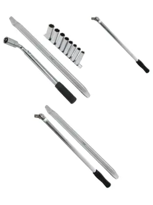 1/2‑Drive Breaker Bar & Wheel Balance Kit – Tyre Iron, 17‑21 mm Sockets