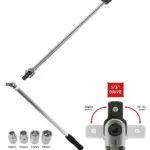 1/2" Flexi Breaker Bar Iron Balance Wheel + 4‑Nut Socket Set 17mm/19mm