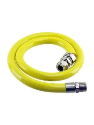 1/2" Gas Hob Supply Hose – 1m Pipe Connector, Kitemark EN15266