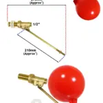 1/2" High Pressure Side-Entry Toilet Ballcock Valve with 6 Floats