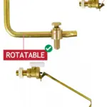 ½" Low-Pressure Ball Valve for Toilet Cistern – Ballcock Float Arm