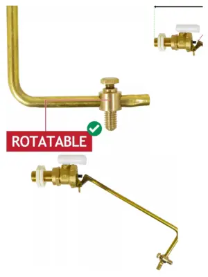 ½" Low-Pressure Ball Valve for Toilet Cistern – Ballcock Float Arm