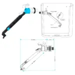 1/2" Side-Entry Ball Valve for Toilet Cistern Adjustable Float Arm