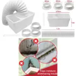 1.2m Condenser Vent Hose Kit with 3 Adaptors for Hoover Dryers