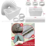 1.2m Dryer Vent Hose Kit with 3 Adaptors for John Lewis Condenser