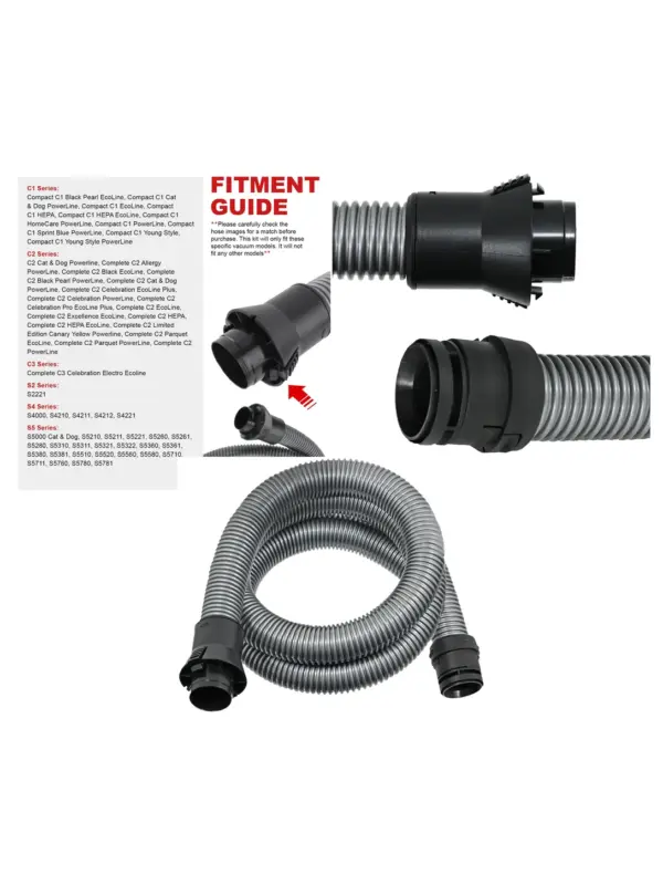 1.8m Replacement Hose for Miele C1‑C3 Pet Vacuum Cleaners