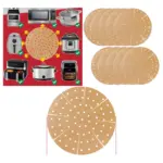 10 Brown Non‑Stick Perforated Air Fryer & Multi‑Cooker Drawer Liners