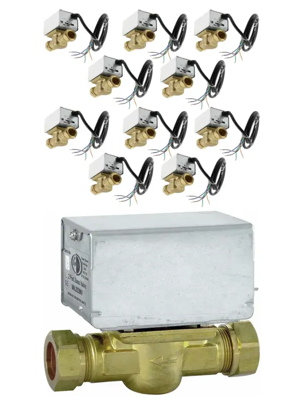 10-Pack 2-Port Motorised Zone Valve 22mm for Honeywell V4043 Boiler