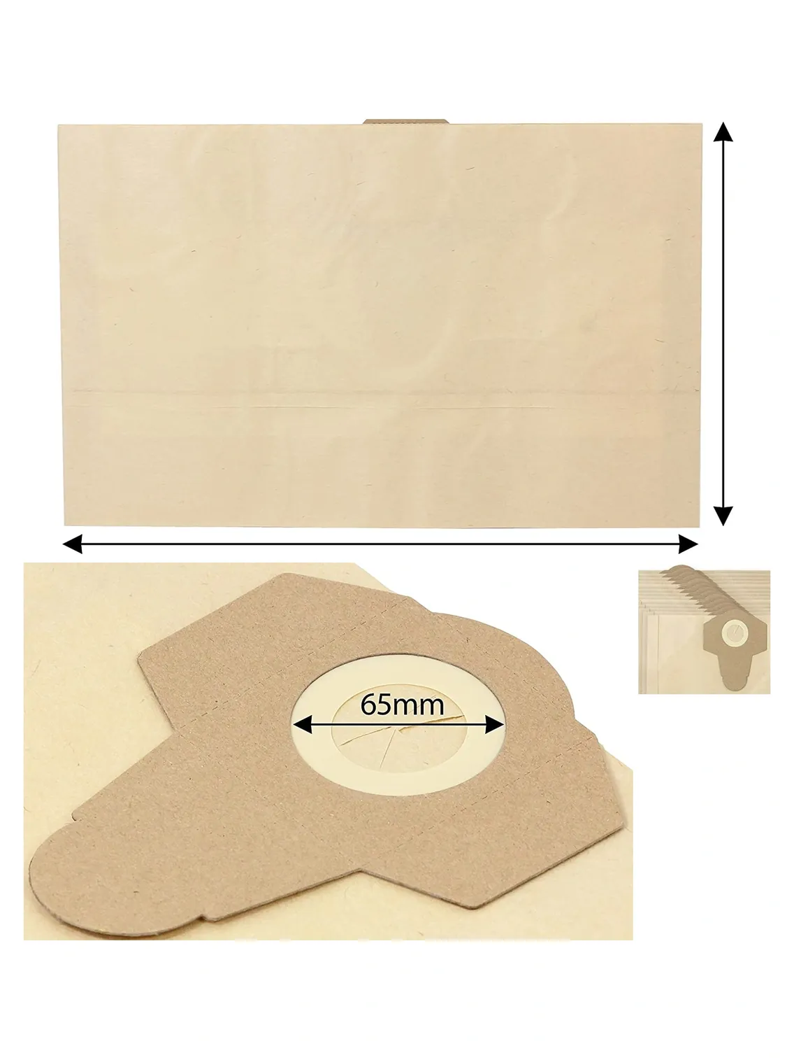 10 Pack 20L Replacement Dust Bags for LG JCB Goblin Vacuum Cleaner