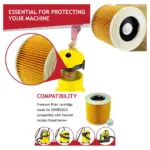 10-Pack Karcher WD3/WD3P/MV3 Wet‑Dry Vacuum Dust Bags & Filter