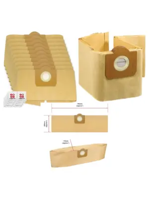 10 Pack Karcher WD3/WD3P/MV3 Wet Dry Vacuum Dust Bags Freshener Tabs
