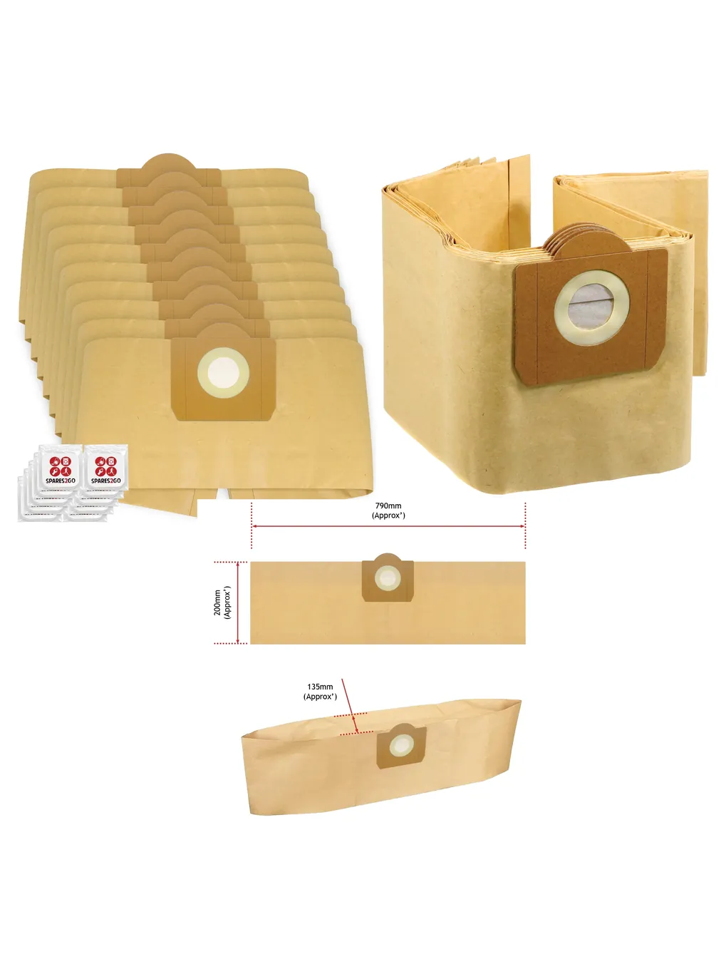 10 Pack Karcher WD3/WD3P/MV3 Wet Dry Vacuum Dust Bags Freshener Tabs