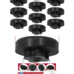 10 Pack Rubber Buffer Feet for Smeg Hob Burner & Pan Support