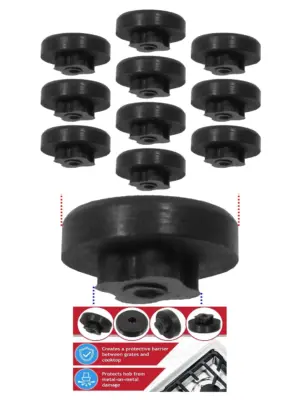10 Pack Rubber Buffer Feet for Smeg Hob Burner & Pan Support