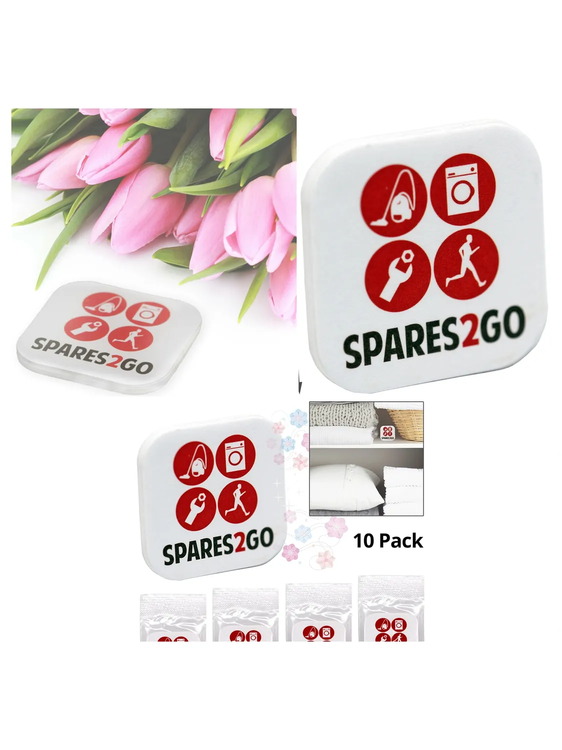 10 Pack Scented Air Freshener Tabs for Laundry, Linen & Cupboards
