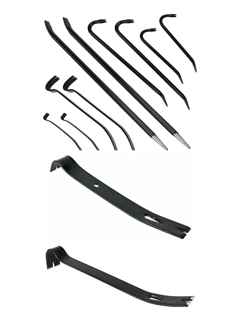 10-Piece Crowbar Set – Long Wrecking Rods & Flat Pry Bars