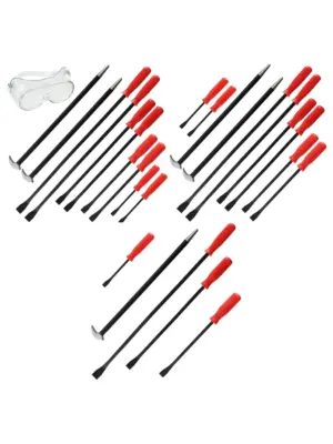 10-Piece Heavy-Duty Crowbar Set with Long Lever & Safety Goggles
