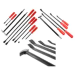 10‑Piece Jumbo Drop‑Forged Crowbar Set – Long Lever, Rolling Heel Pry Bar