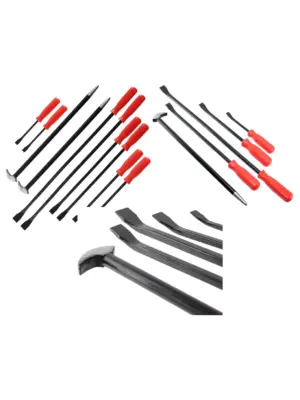 10‑Piece Jumbo Drop‑Forged Crowbar Set – Long Lever, Rolling Heel Pry Bar