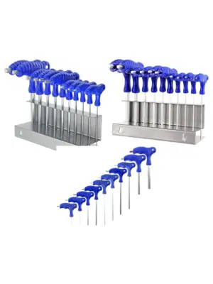 10‑Piece Metric Screwdriver & Hex Allen T‑Handle Set with Stand