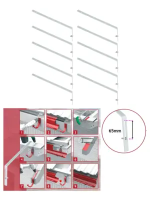 10 x 300mm Galvanized Steel Gutter Rafter Brackets Fascia Support