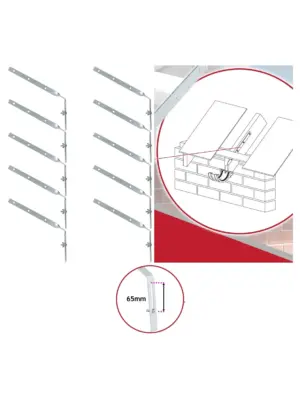 10 x 300mm Galvanized Steel Gutter Rafter Brackets - Fascia Support