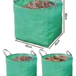 100 Heavy-Duty Large Garden Waste Bags – Tear-Resistant Woven Plastic