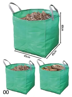 100 Heavy-Duty Large Garden Waste Bags – Tear-Resistant Woven Plastic