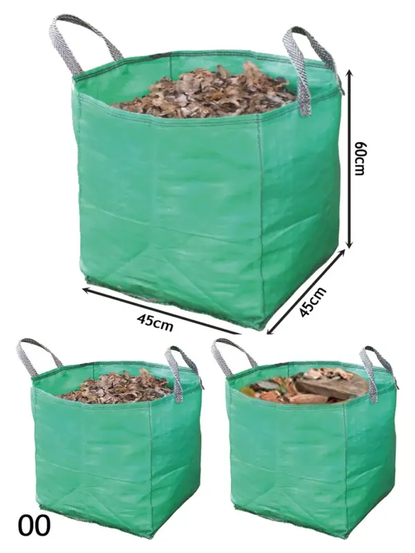 100 Heavy-Duty Large Garden Waste Bags – Tear-Resistant Woven Plastic