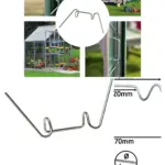 100 Pack Greenhouse Spring Wire Clips for Glass Pane Frame Fixing