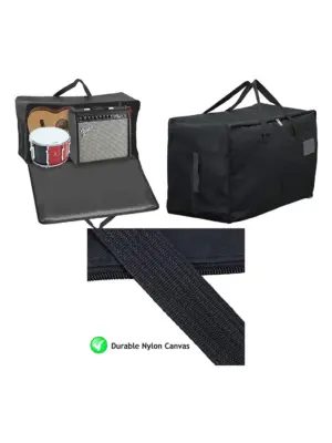 100L Black Canvas Gear Bag for Stands, Speakers and Amps Extra Large