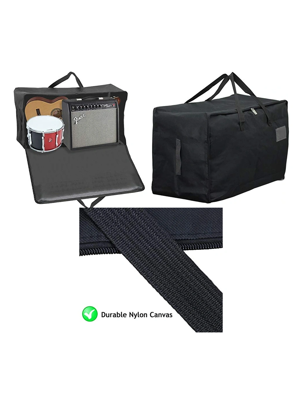 100L Black Canvas Gear Bag for Stands, Speakers and Amps Extra Large