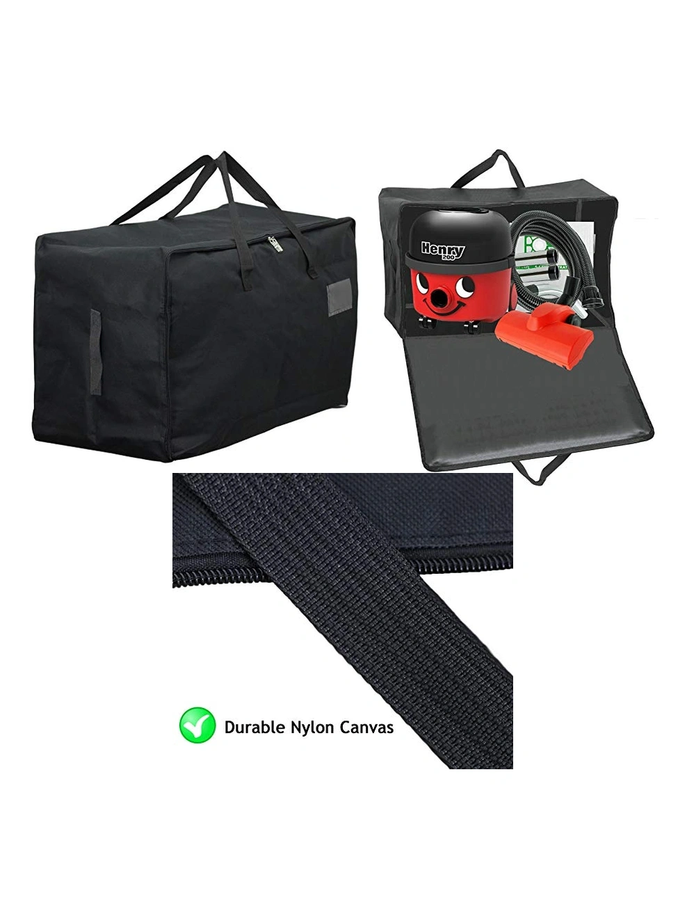 100L Black Canvas Storage Bag for Numatic Henry & Hetty Vacuums