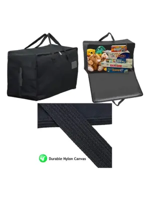 100L Black Waterproof Canvas Storage Bag – Large Attic & Loft
