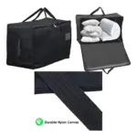 100L Extra Large Black Canvas Duvet & Pillow Storage Bag