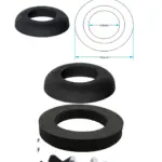 100mm Toilet Cistern Seal Kit with M6 Bolt, Rubber Dome & Foam Washers