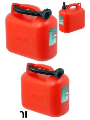 10L Red Plastic Fuel Jerry Can with Flex Spout for Petrol and Diesel