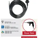 10m 3‑Core Power Tool Cable – 13A, 1.5mm² UK Plug for Drill & Grinder