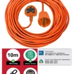 10m 3‑Pin UK Power Cord for Qualcast Lawn Mower & Trimmer