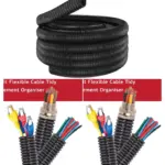 10m Black Flexible Cable Sleeve 32mm Conduit for Wire Management