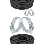 10m Corrugated 25mm Marine Pond Pump Hose with 2 Clamp Clips