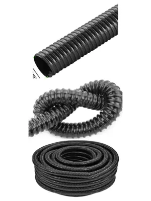 10m Universal Flexible Vacuum Hose – Corrugated 32mm Pipe, Cut-to-Size