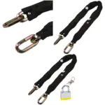 10mm Hardened Steel Motorcycle Chain Lock – 3ft with Padlock
