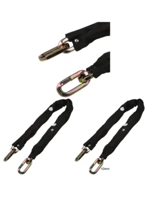 10mm Hardened Steel Security Chain – 3 ft for Garage & Car Parking
